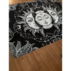 Tapestry Hippie Bohemian Moon and Sun Tapestry Wall Hanging Decor